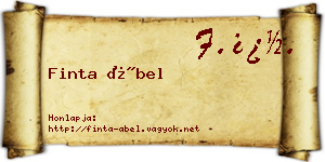 Finta Ábel névjegykártya